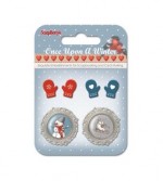 Set of metal embellishments with epoxy Once Upon a Winter 6