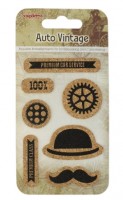 Set of cork stickers Auto Vintage