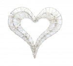 Rattan Heart 22cm, white