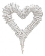 Rattan heart wreath, 28*40cm,