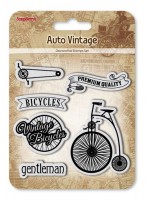 Set of Clear Stamps (10,5*10,5cm) Auto Vintage - Bicycles