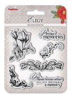 Set of Clear Stamps (10,5*10,5cm) Elegy - Precious memories