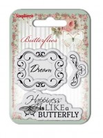 Set of clear stamps (7*7cm) Butterflies – Dream (clr 50)