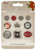 Crystal stickers decoration. Elegy Set of 10 crystal stickers