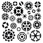 Stencil Gear-wheels 15,2*15,2cm thickness 0,31mm