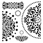 Stencil Napkin pattern 15,2*15,2cm thickness 0,15mm